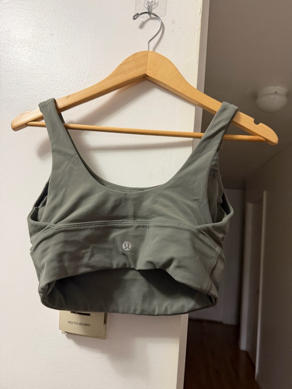 lululemon athletica Olive Green Active Bra with Logo Tag